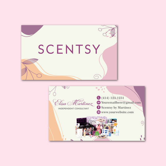 Pastel Background Scentsy Business Card, Personalized Scentsy Business Cards SS07