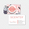 Pink Floral Scentsy Business Card, Personalized Scentsy Business Cards SS12