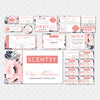 Pink Floral Scentsy Marketing Bundle, Personalized Scentsy Full Kit Business Cards SS12