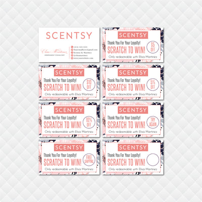 Pink Floral Scentsy Marketing Bundle, Personalized Scentsy Full Kit Business Cards SS12