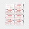Pink Floral Scentsy Scratch To Win Card, Personalized Scentsy Business Cards SS12