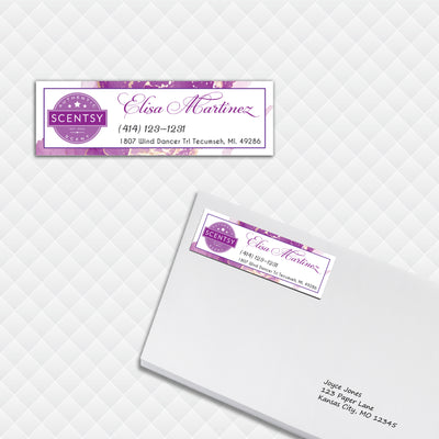 Purple Gold Scentsy Marketing Bundle, Personalized Scentsy Full Kit Business Cards SS14