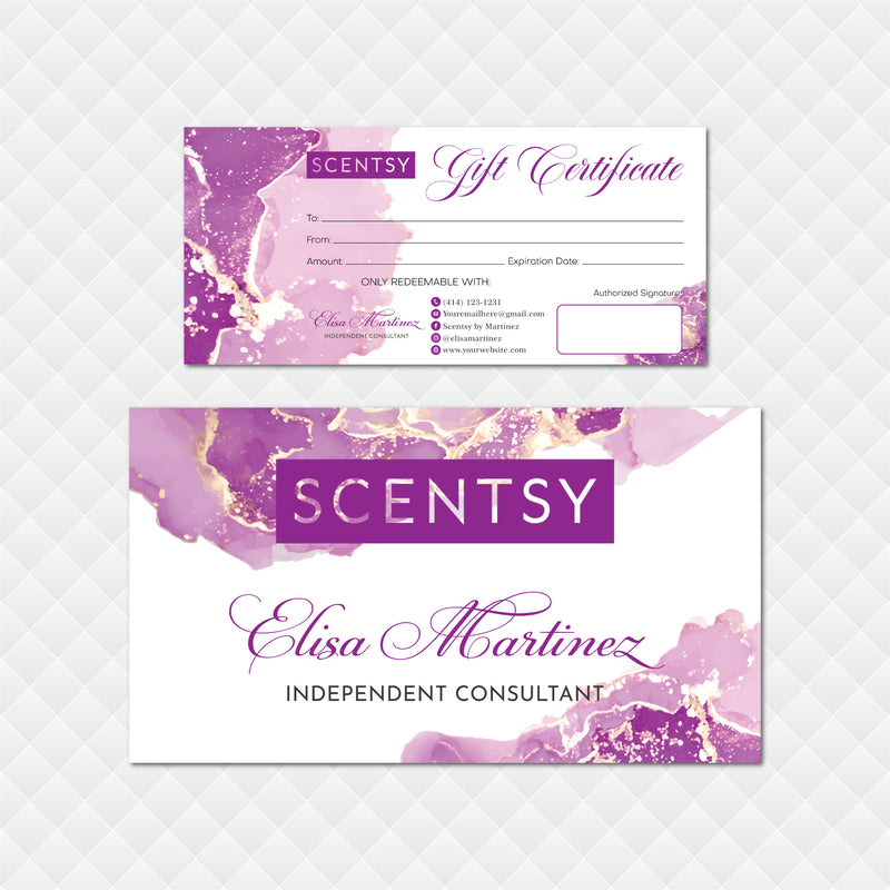 Scentsy Gift Certificate Template