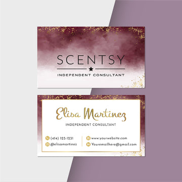 Glitter Gold Scentsy Business Card, Personalized Scentsy Business Cards SS26