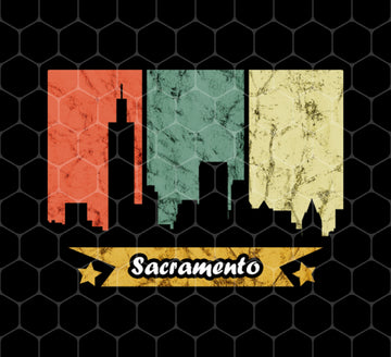 Sacramento City, City Skyline, California Retro, Love Sacramento, Png Printable, Digital File