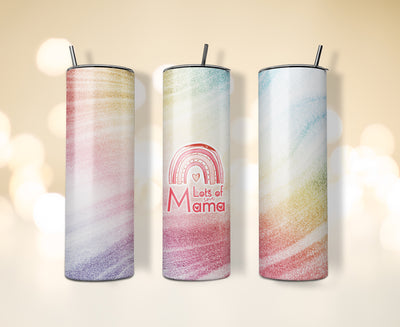 20 oz & 30 oz Skinny Tumbler Sublimation Designs, Lost Of Love Mama Mommy Gift Pastel Glitter Style Tumbler - PNG Digital Download