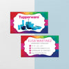 Rainbow Colors Tupperware Business Card, Personalized Tupperware Business Cards TW03
