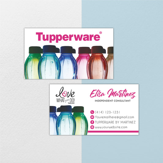 Color Tupperware Business Card, Personalized Tupperware Business Cards TW05