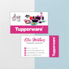 Pink Tupperware Business Card, Personalized Tupperware Business Cards TW06