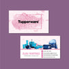 Pink Glitter Tupperware Business Card, Personalized Tupperware Business Cards TW07