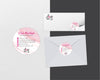 Pink Tupperware Envelop Seal - Stickers, Personalized Tupperware Business Cards TW08