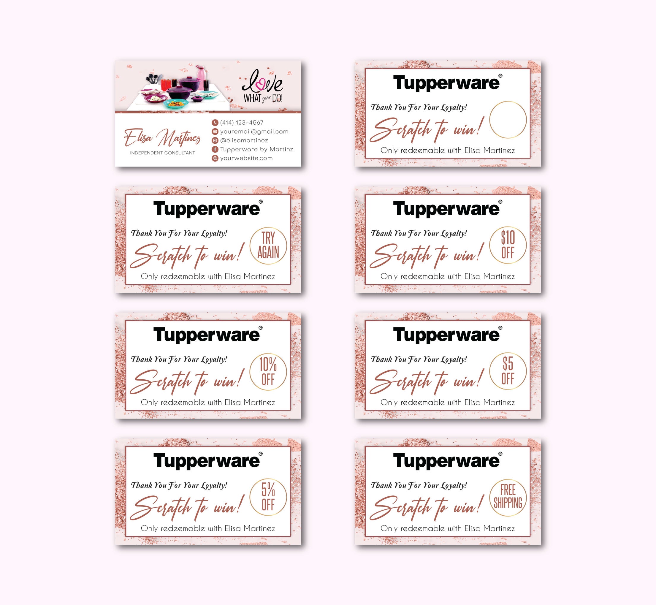 Tupperware Raffle Glitter Printable Tupperware Marketing Scratch To Win, Tupperware Busi ...