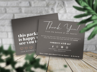 Modern Thank You Card, Minimalist Thank You Card Editable, Canva Template, Digital Download TY01