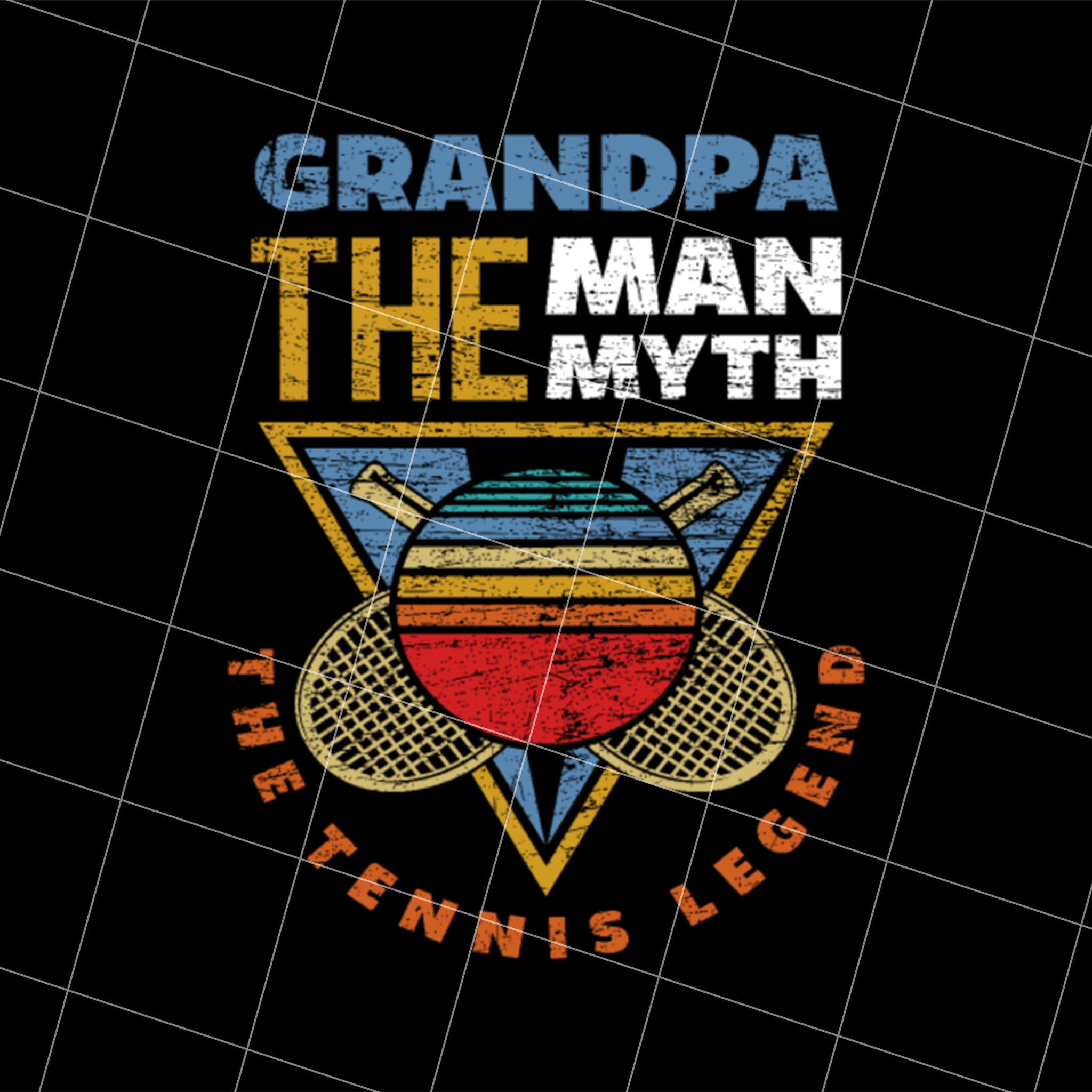 The Grandfather Png, The Man Png, The Myth Tennis Grandfather Gift Png, Png Printable, Digital File