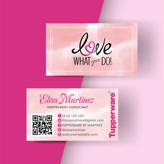Tupperware Business Cards QR Code, Personalized Tupperware Business Cards TW18