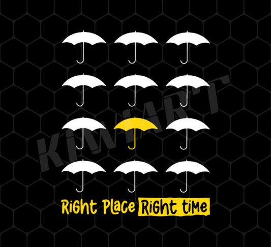 Twelve Umbrella Png, Yellow Umbrella Png, Right Place Right Time Png, Love Umbrella Gift Png, Mr. Right Png, Png Printable, Digital File
