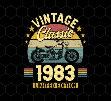 Vintage Gift 1983 Png, Limited Edition Png, Retro Gift 1983 Png, Png Printable, Digital File