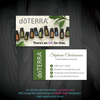Green Personalized Doterra Business Card, Essential Oils Business Cards DT99