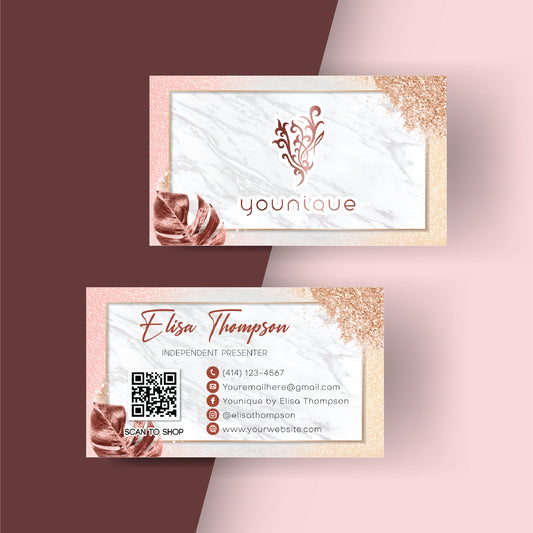 Glitter Luxury Younique Business Card, Personalized Younique Business Cards YQ26