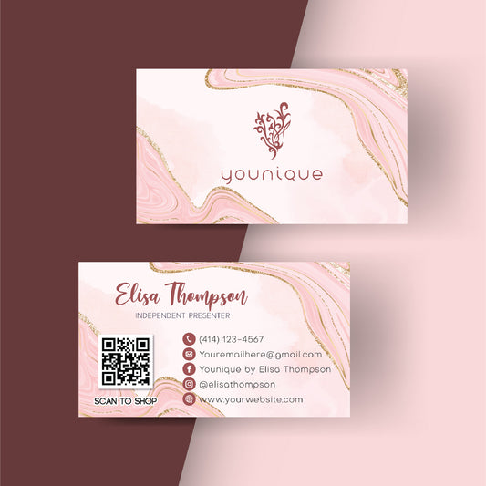 Luxury Marble Younique Business Card, Younique Business Cards YQ27