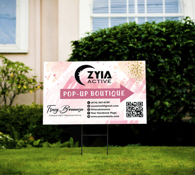 ZYIA Active Pinky Yard Sign, Personalized Zyia Pop-up Store Yard Sign, DIGITAL FILE, ZA14