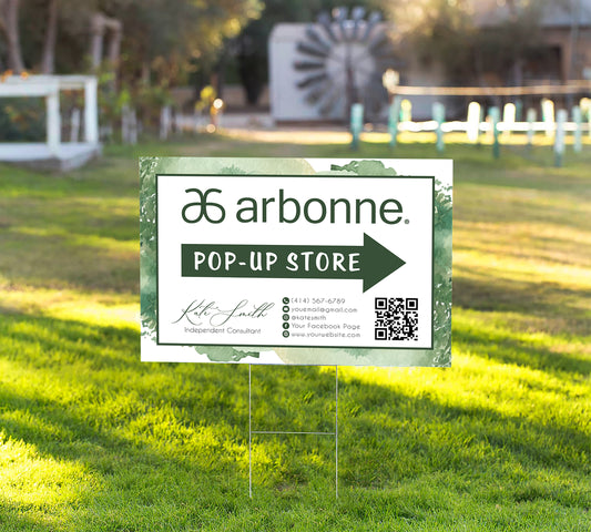 Custom Arbonne Yard Sign, Personalized Arbonne Pop-up Store Yard Sign, Digital File AB138