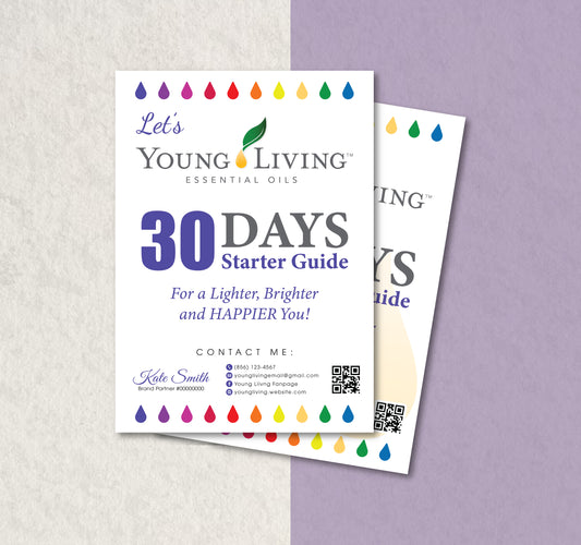 Personalized Young Living 30 Days Trial Cards, Young Living Business Card YL19