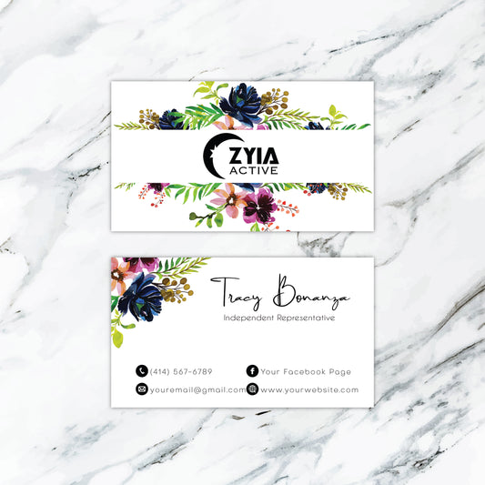 Minimalist Zyia Business Card, Luxury Zyia Cards, Style Personalized Zyia Active Cards ZA04