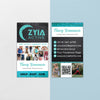 Blue Glitter Zyia Business Card, Personalized Zyia Active Cards Custom QR Code ZA09