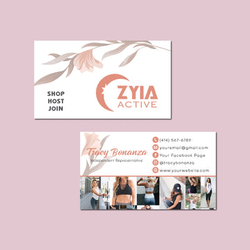Orange Style Zyia Business Card, Personalized Zyia Active Cards, Printable Zyia Card ZA11