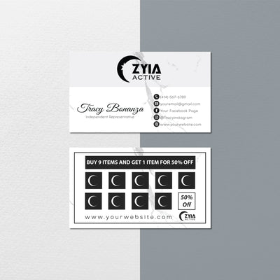 White Marble ZYIA Marketing Bundle, Zyia Active Business Cards, Active Business Cards ZA16