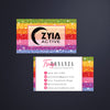 Rainbow Glitter Zyia Business Card, Personalized Zyia Active Cards Custom QR Code ZA21