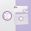 Purple Glitter Zyia Stickers Card, Personalized Zyia Active Cards Custom QR Code ZA24