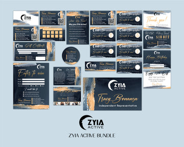 Watercolor ZYIA Marketing Bundle, Zyia Active Business Cards, Active Business Cards ZA27