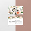 Flower Zyia Business Card, Personalized Zyia Active Cards, Printable Zyia Card ZA37