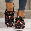 Christmas Delight: Colorful Patterned Casual Walking Shoes for Lightweight Festive Style