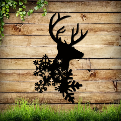 Merry Christmas Metal Deer Wall Decor: A Festive Addition to Any Room