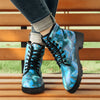 Stylish Women's Butterfly Print Ankle Boots: Be Fashion-Forward with Lace-Up Combat Boots