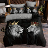 Fierce Beast Print Duvet Cover Set: Bring the Wild Side of Nature into Your Bedroom(1*Duvet Cover + 2*Pillowcases, Without Core)