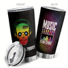 Rock the Beat with our Personalized Skull DJ 20oz Tumblers: Stainless Steel Travel Mugs for Music Enthusiasts!