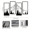 Minimalist Metal Art Mountain Square Wall Decorations for Home and Office