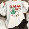 Cozy and Festive: Plus Size Christmas Casual Sweatshirt with a Fun Christmas Tree Snowman Print