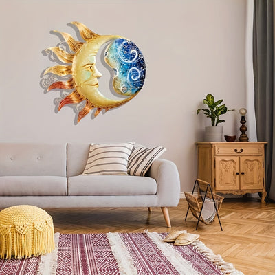 This Divine Celestial Metal Art Wall Decoration is sure to bring a sophisticated style to any home interior. Featuring a unique celestial design, this piece is made from premium metal and is sure to last for many years to come. Add this timeless décor to any room for a hint of luxury.