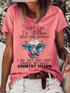 Stylish and Quirky Cow Head Print T-Shirt: A Must-Have for Fashionable Women