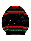 Warmth and Festivity Combined: Christmas Allover Print Pullover Sweatshirt for Women