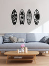 Coastal Vibes: Metal Surfboard Wall Decor - Summer Metal Turtle, Palm Tree & Surfboard Beach Sign - Enhance Your Indoor & Outdoor Space with Coastal Metal Wall Art