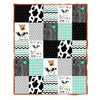 Cozy Cow Pattern Flannel Throw Blanket - Soft and Soothing Throw for Comfortable Sleep and Relaxation