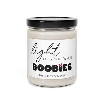 Light If You Want Boobies, Gift For Sexy Night, Soy Candle 9oz CJ09