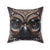 Owl Lover Pillow Cover, Crystal Owl Pillow Cover, Metallic Shiny Owl Lover, Animal Lover, Spun Polyester Square Pillow