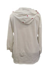 Stylish and Cozy: Women's Plus Size Christmas Reindeer Print Hooded Tunic with Pockets